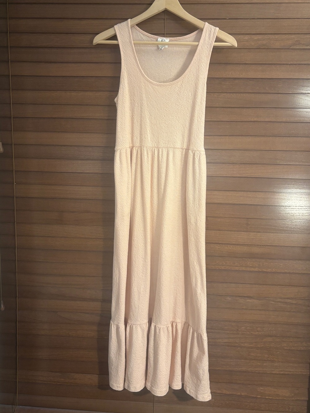 dRA Los Angeles Beau Ribbed Tiered Midi Dress - Blush Pink